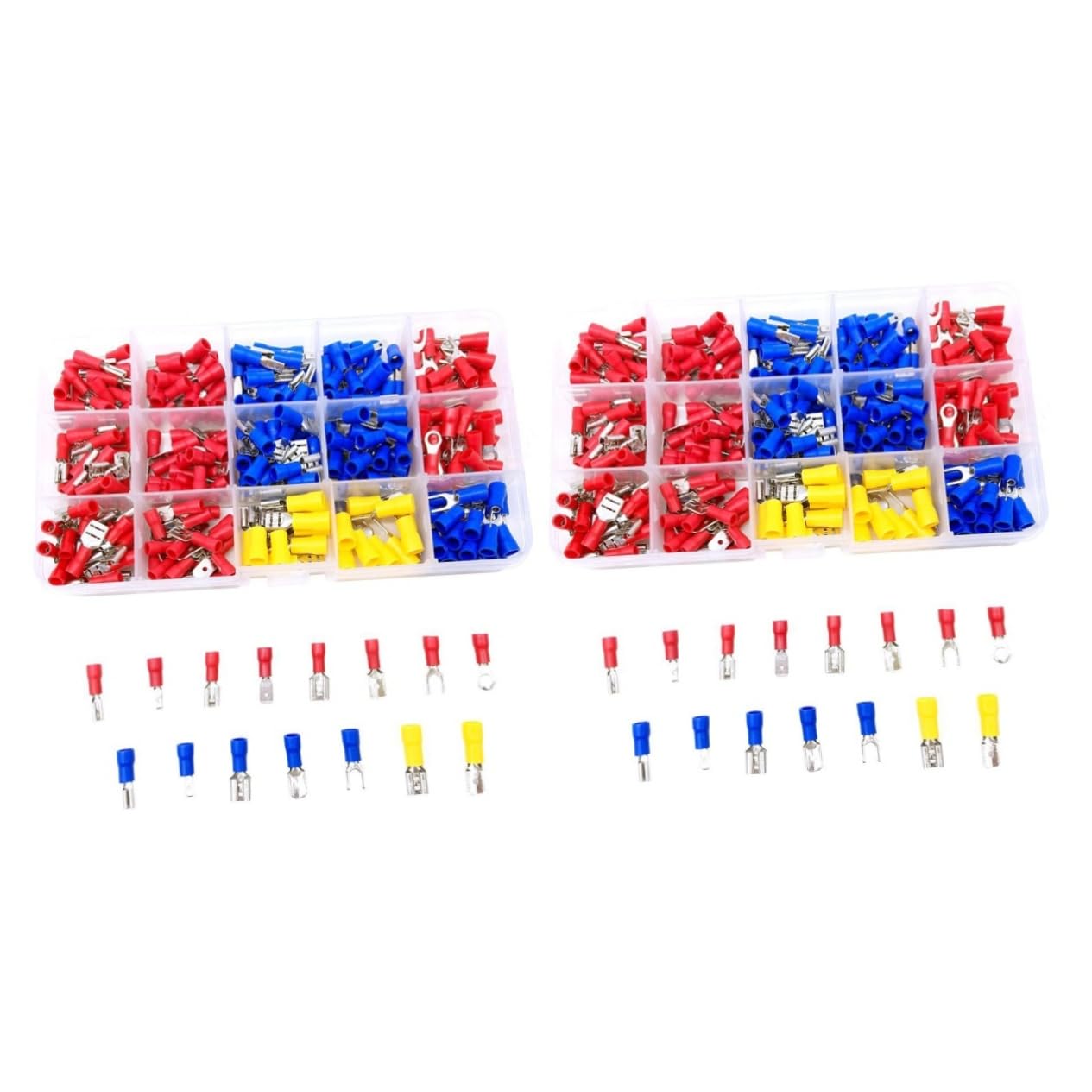 iplusmile 560 Pièces Kit De Connecteur De Fil Câble Connecteurs De Fils à Sertir Bornes D'assortiment Connecteurs à Sertir Électriques Patte Bornes Thermorétractables Cosse à Souder Étanche