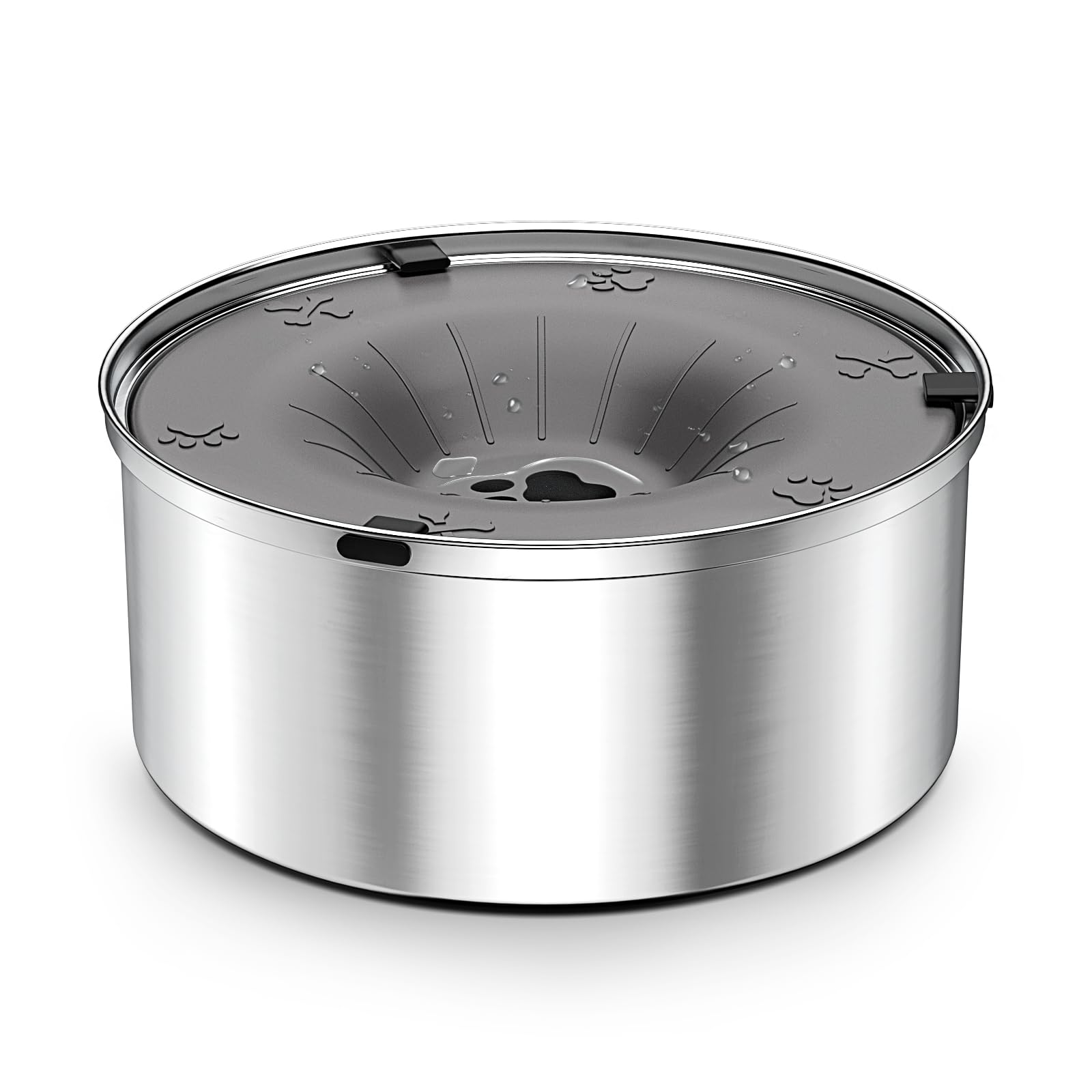 TONGKTAI Non Spill Dog Water Bowl, Slow Feeding Dog Bowls, Splash-Free, Anti-Choking, 3L Stainless Steel Pet Dishes for Large Dogs