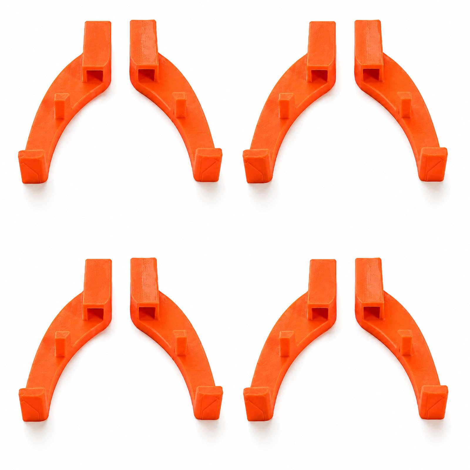 4 Stück Fenstersicherung Wohnmobil, Wohnmobil Fensterriegel aus UV-Beständigem Kunststoff mit Drahtsicherung und Manipulationsschutz(Orange)