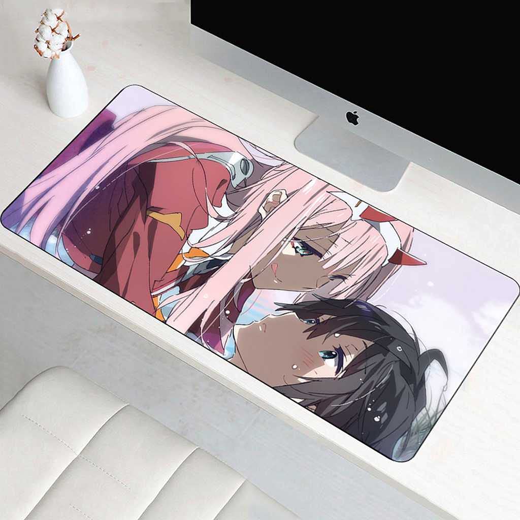 Tapis de souris gamer 1000x500 mm XXL rose 3D en caoutchouc pour bureau de jeu