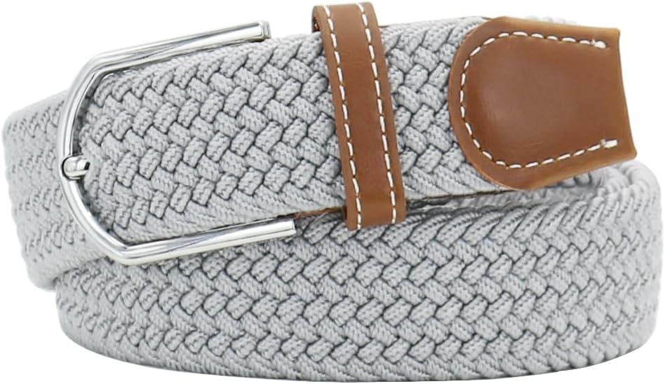 Mixed Color Woven Stretch Braided Belts for Men and Women Fashion Elastic Belts