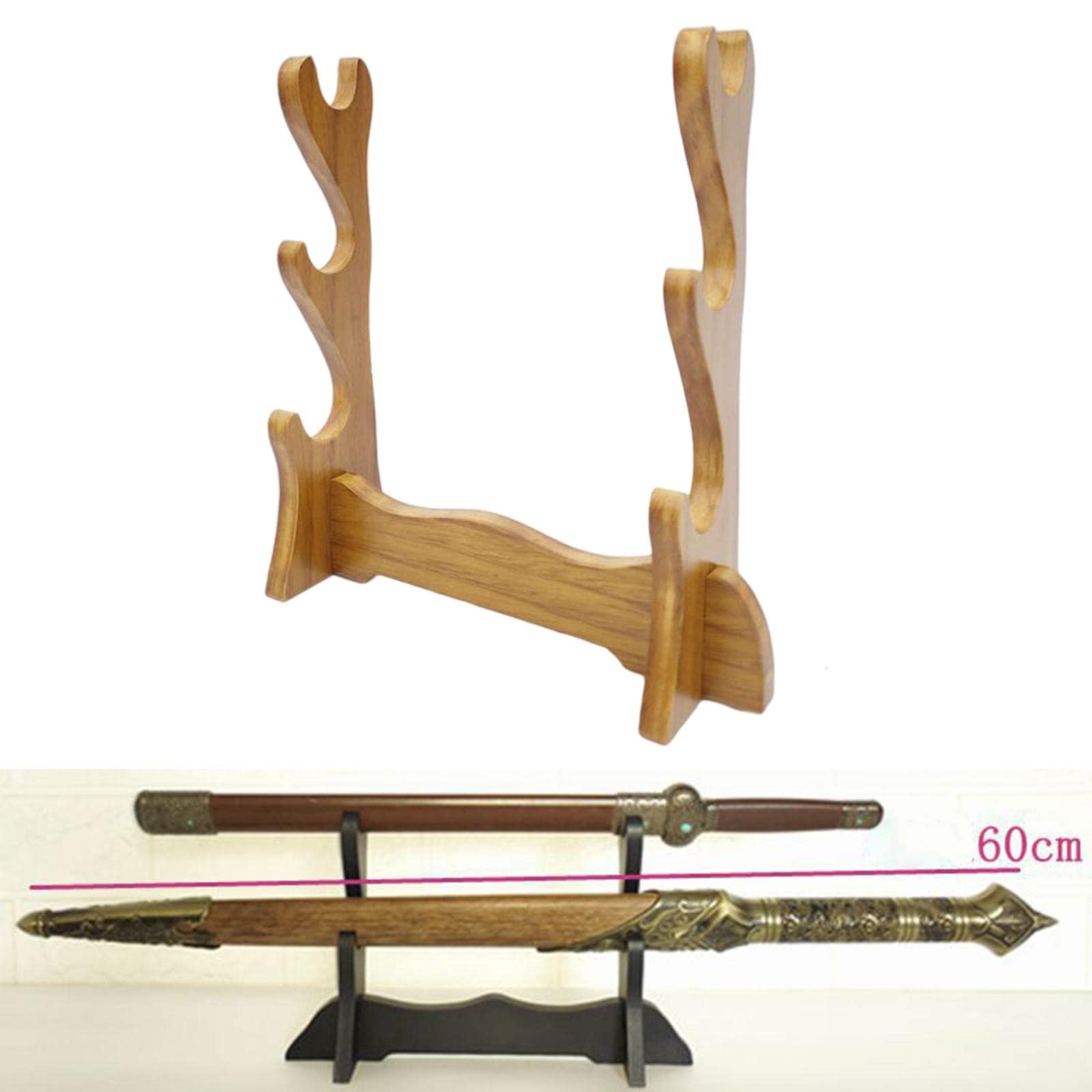 UJEAVETTE Samurai Sword Display Stand Holder Rack for Wakizashi Katana Tanto 3 Layers