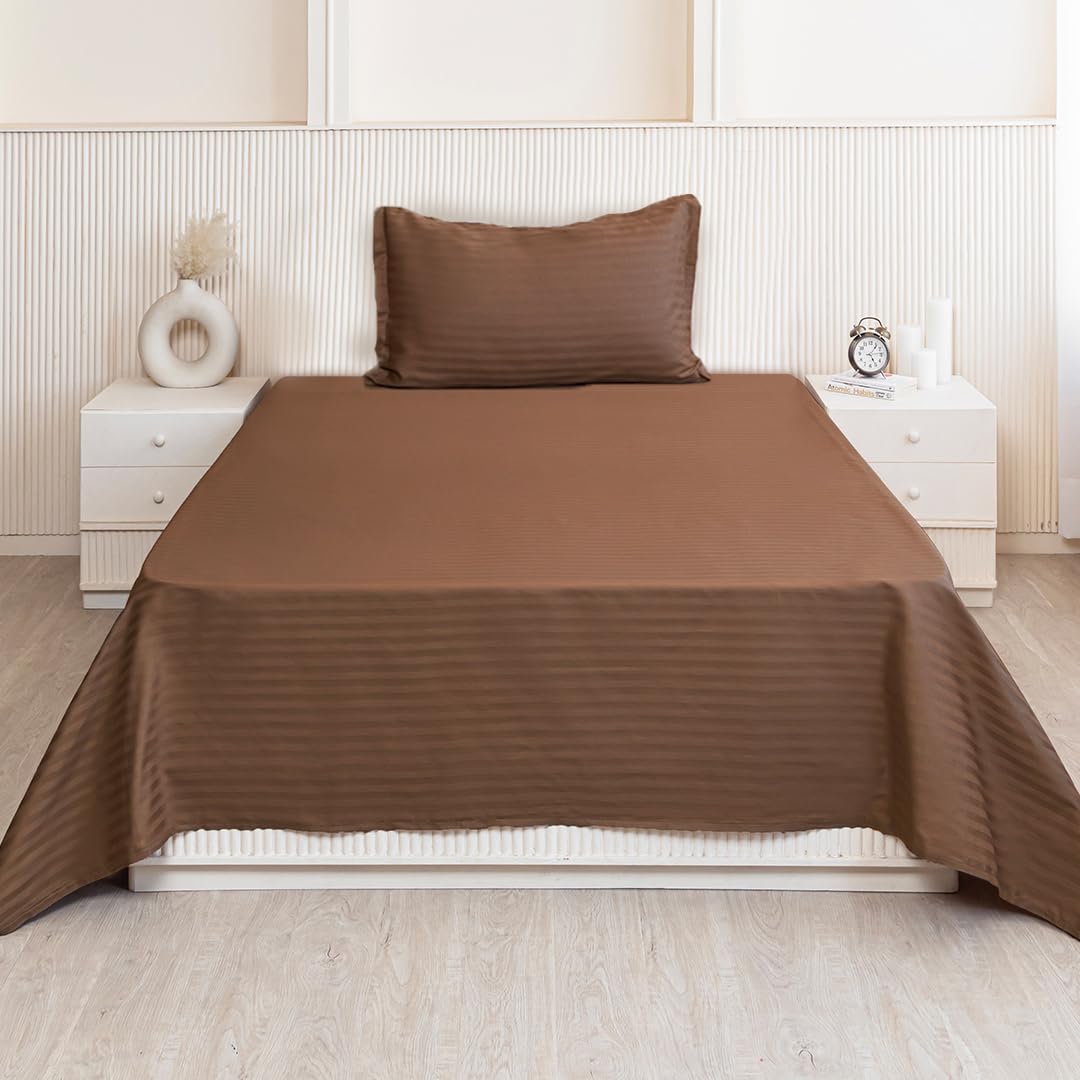 HOMEMONDE Single Bedsheet 60 x 90 Inches for Single Bed Satin Stripe 210TC Premium Cotton for Bedding, Pink (B0BLHD4WGR) Amazon Price History, Amazon Price Tracker