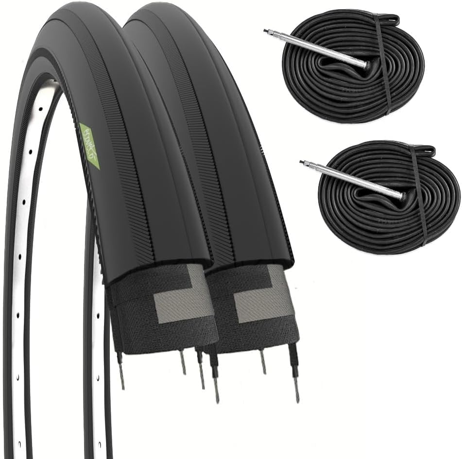✅2 Copertoncini 700 x 25C (25-622) + Camere d’aria con Valvola Francese | Marchio: Ecovelò