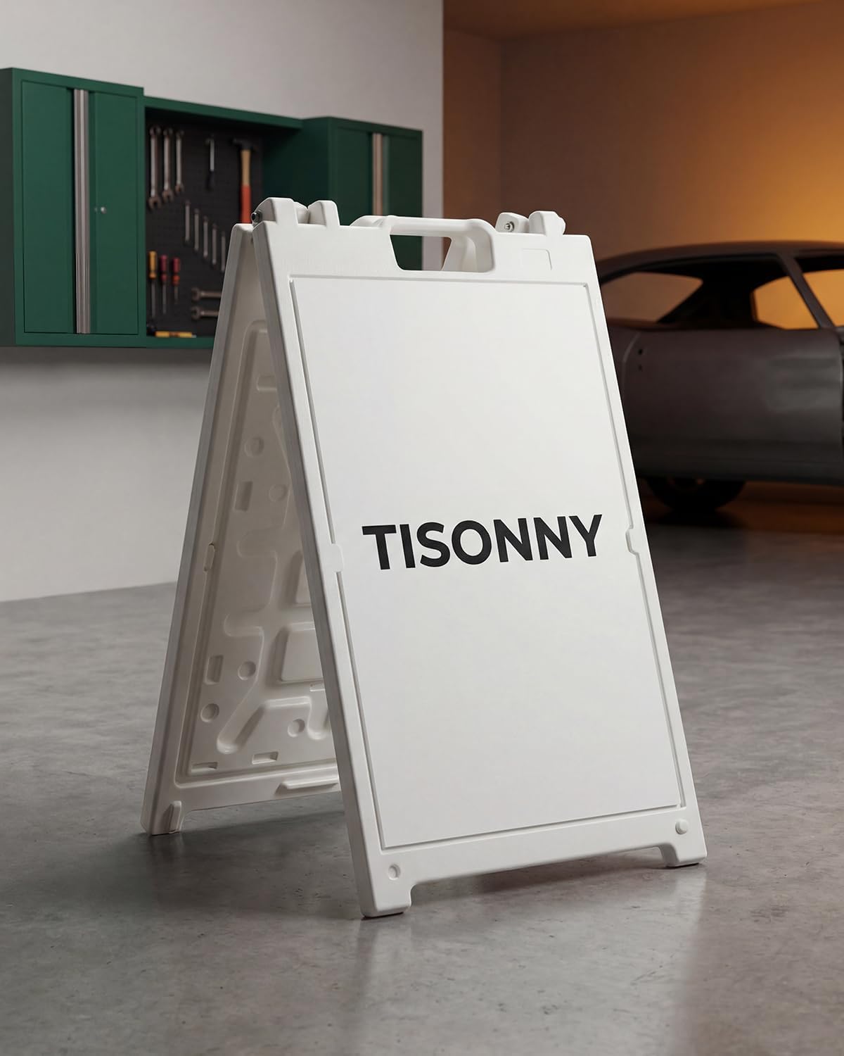 Street SignPro Board | A-Frame Signboard, Double Sided 25.8"x42.5" Sandwich Board, PE Injection Molded with Sand Fill Base, Portable Folding Sidewalk Sign for Store, Mall, Hotel & Supermarket