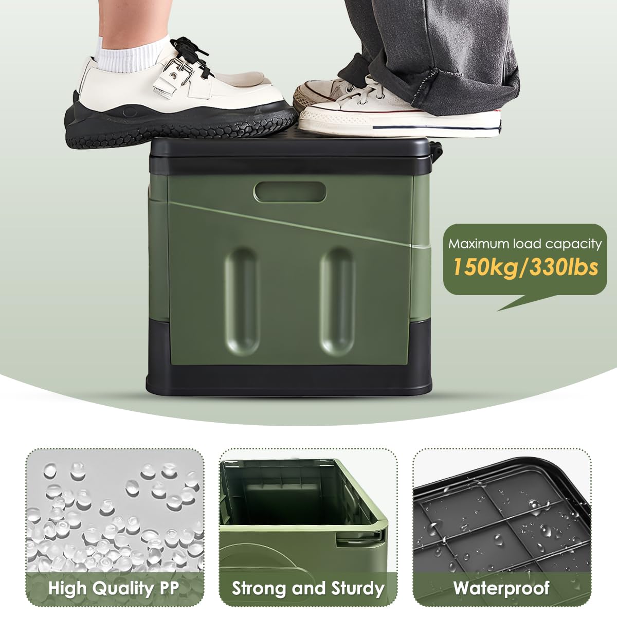 Toilette Portatile, WC Portatile per Campeggio, 20L Toilette Mobile con 12 Sacchetti Igienici Biologici, Toilette Stabile con una Capacità di Carico Max 150kg, Toilette Mobile Pieghevole per Auto