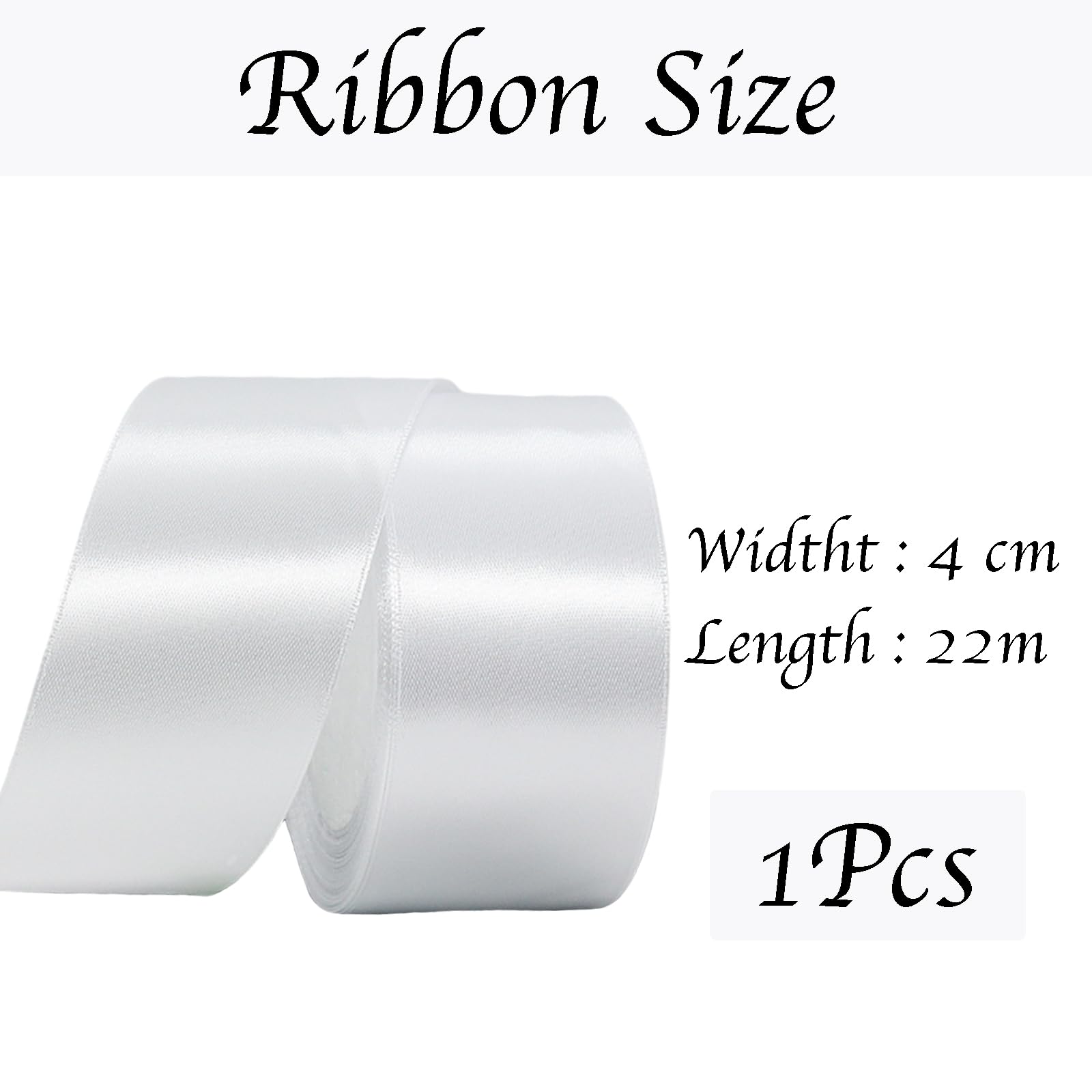 Black Ribbon 40mm for Gift Wrapping 22M,Black Satin Ribbon 40mm Wide for Crafting Cake,Hair Bow,Polyester Ribbon Christmas Decoration,Wedding Car Decor - Image 2
