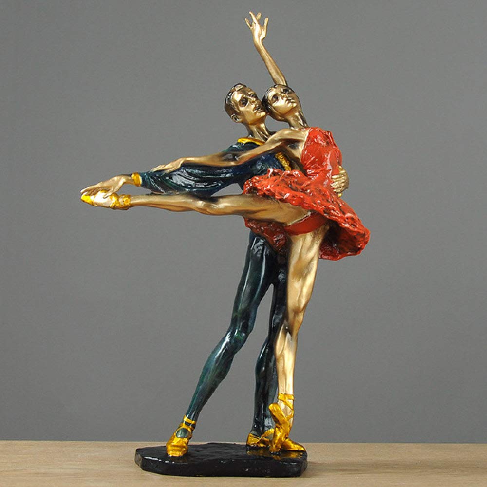 Sculpture à la main résine ballerine statue danseur ornement vintage M