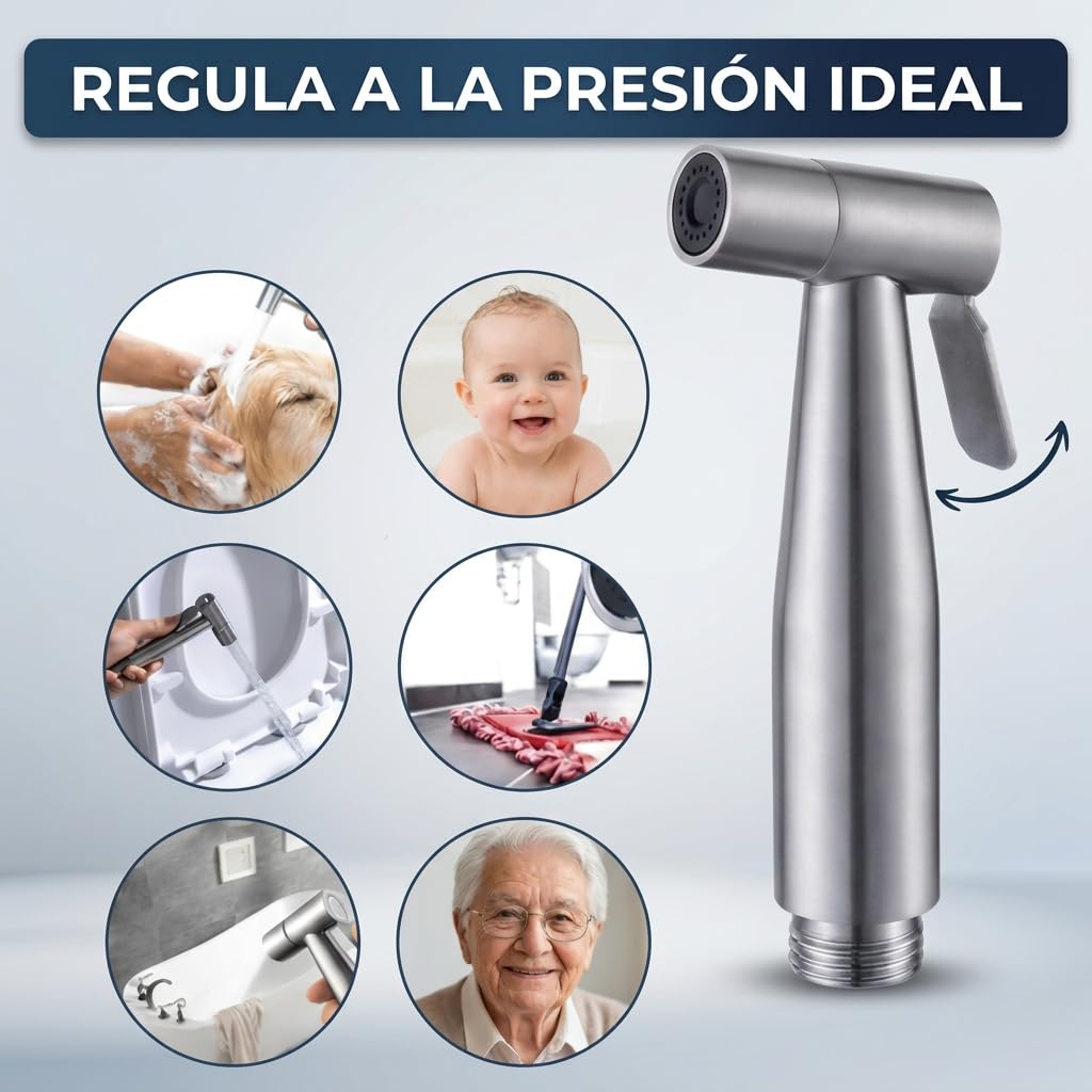 Ducha higencia para wc - bidet para wc - incluye todo lo necesario para su montaje - sistema de montaje facil - Ducha bidet - ducha inodoro