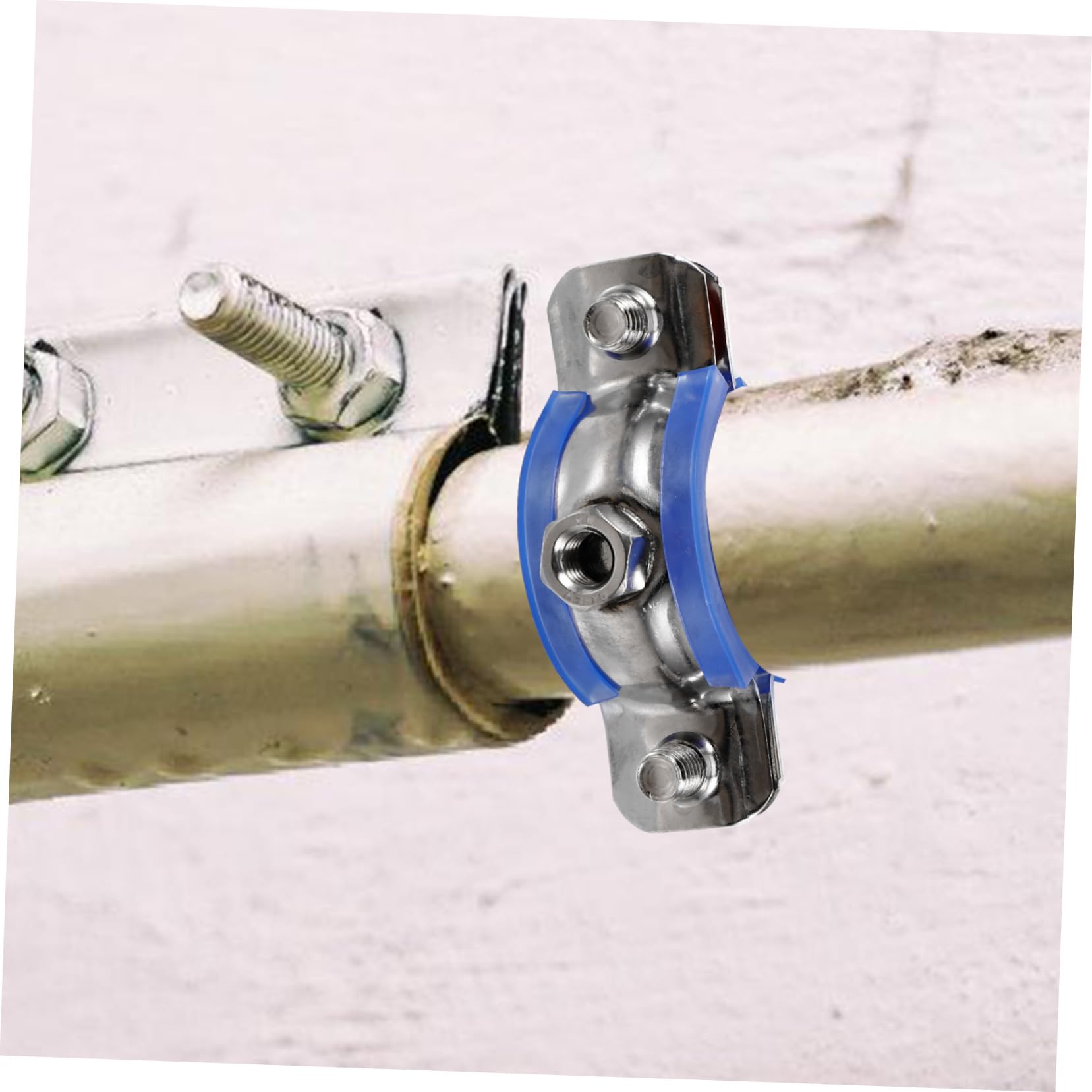 EXCEART 4 Ensembles Collier De Serrage En Acier Inoxydable Pince Robuste Pépin Serrer Agrafe Collier De Serrage Pour Tuyau Support De Pipe Support De Tuyau Mural 2 Pièces * 4