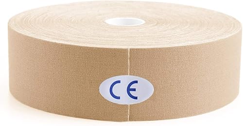 Miniatura 1 de AUPCON Cinta de kinesiología elástica terapéutica atlética, hipoalergénica, transpirable, de algodón, cinta muscular, terapia, apoyo para la