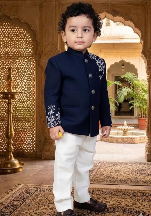 Image of Kid Boy's Ethnic Stylish Suit Set| Comfortable, Breathable, Lightweight, Skin Friendly|SL 134
