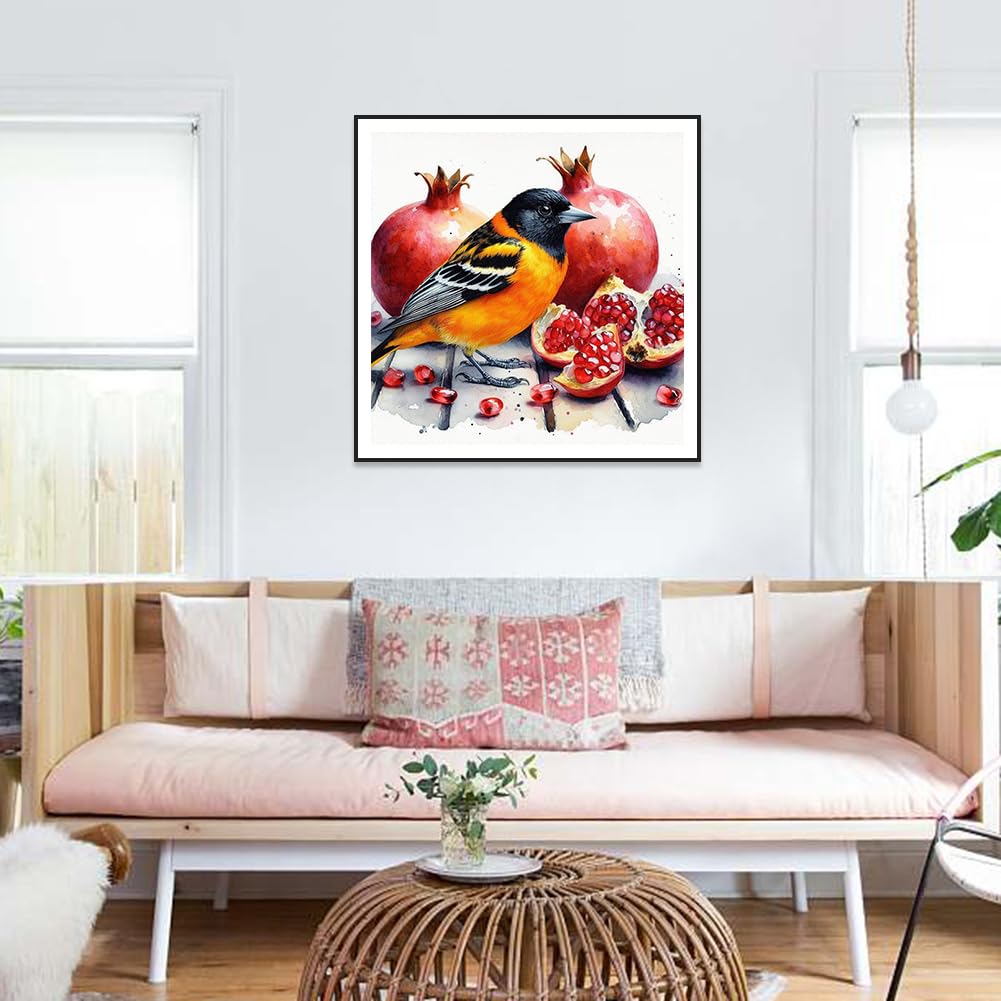 Acudotr Bird Diamond Painting Kits for Adults 5D DIY Diamond Art Kits for Beginners Full Drill Diamond Painting Kits for Home Wall Decor 12x12 Inch - Image 3