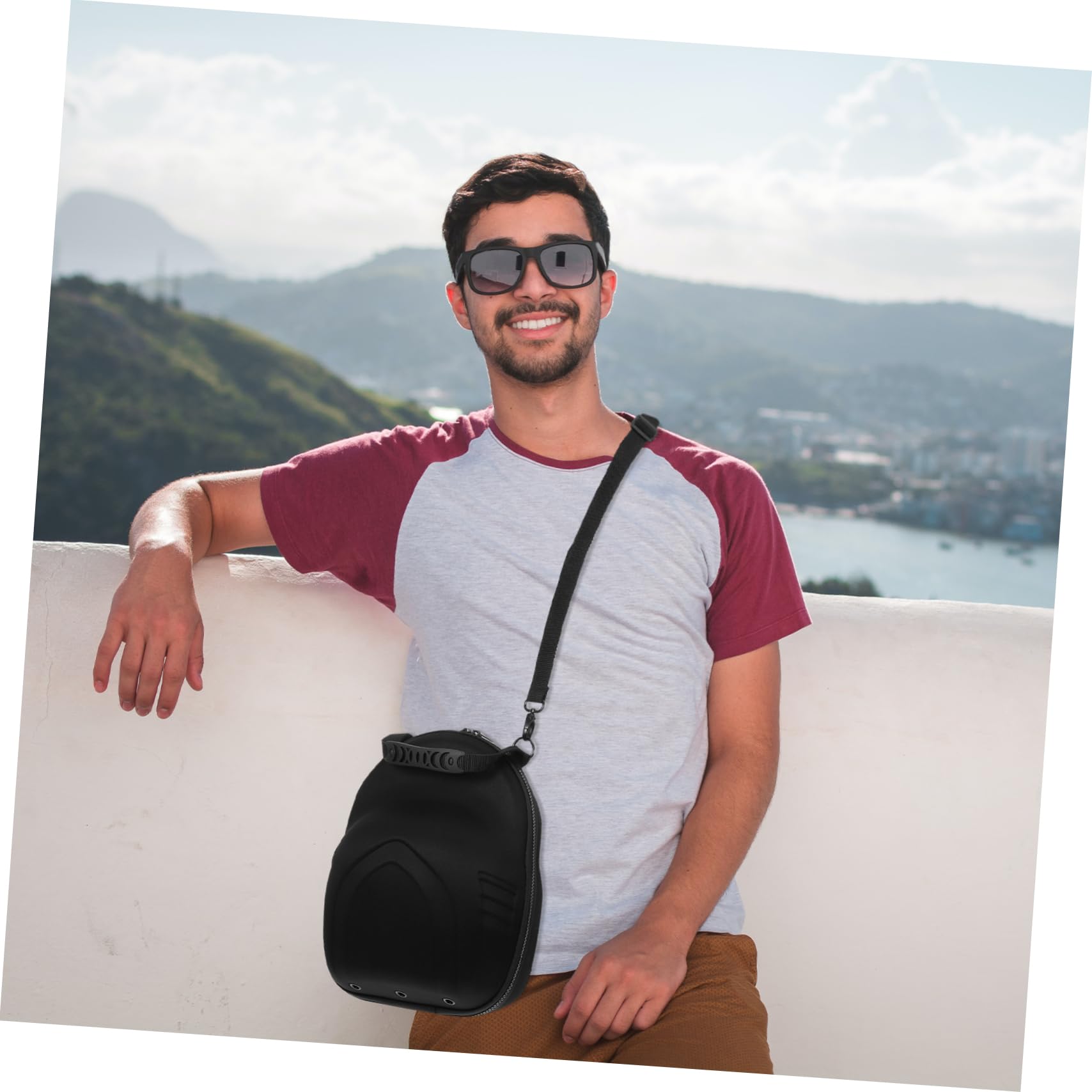 Estuche para Guardar Sombreros de Eva, Organizador de Gorras de Béisbol con Asa y Correa Ajustable, Adecuado para Viaje y Uso Diario