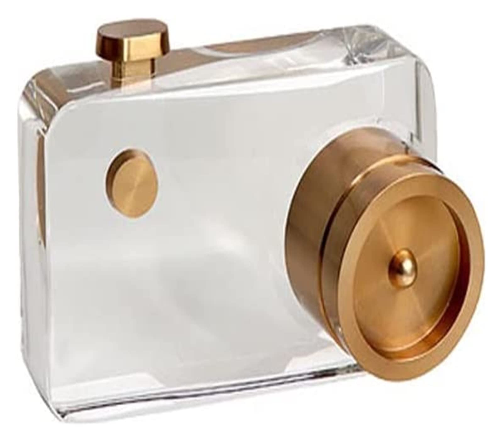 Photo 1 of ALDEPO Sculpture Tabletop TOMYEUS Simple Modern Golden Crystal Camera Room Bedroom Study Desktop Bookshelf Statue (Size : S)