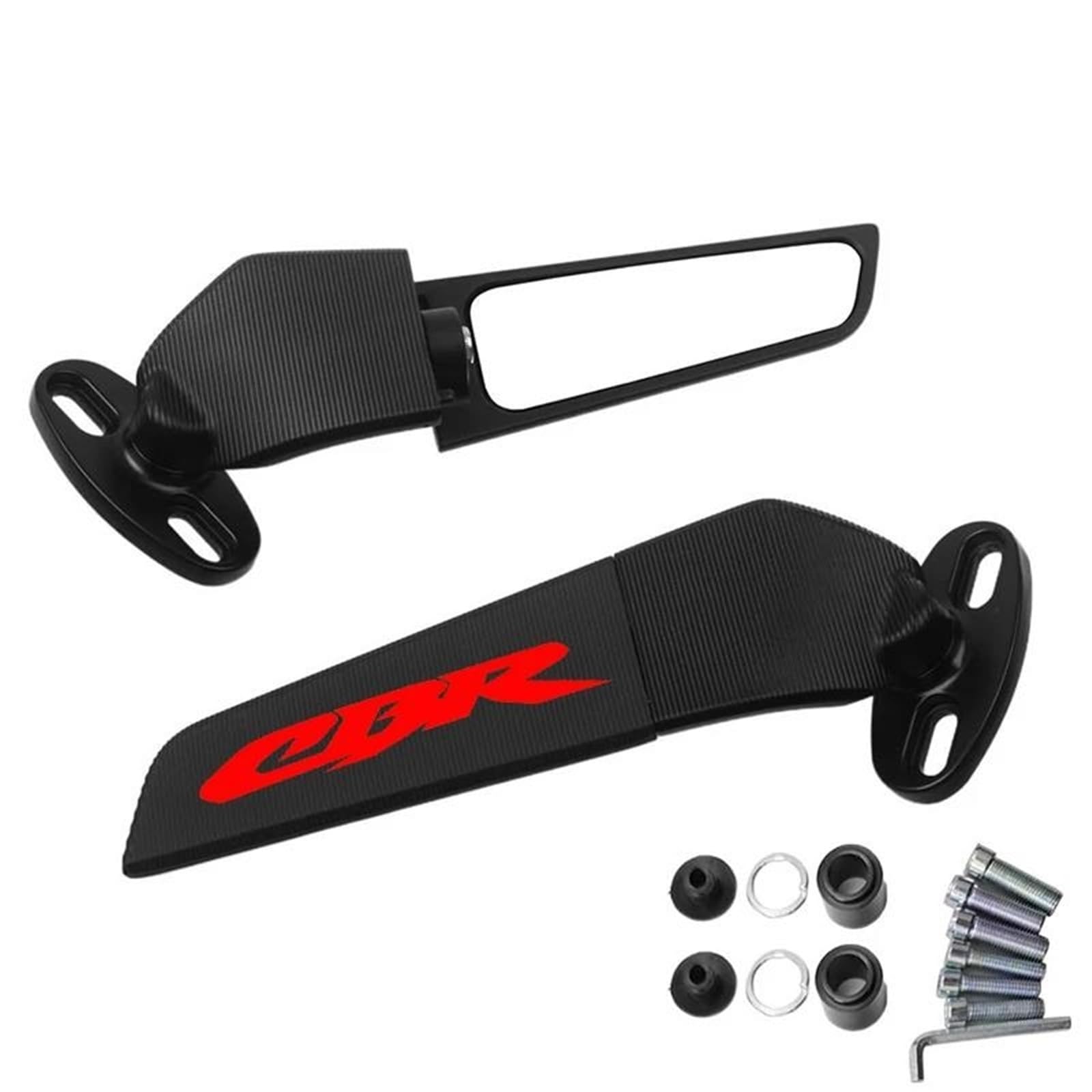 UNNIQ per CBR600RR CBR1000RR CBR250RR CBR 600 954 1000 RR CBR 650R 500R Moto CNC Specchietto Retrovisore Ad Ala Fissa(005)