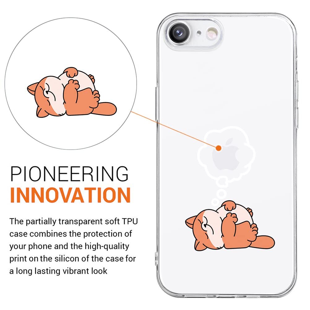 Yoedge Custodia per iPhone SE 2022 / iPhone 7/8, Anti-Graffio Protettiva in TPU Silicone Cover