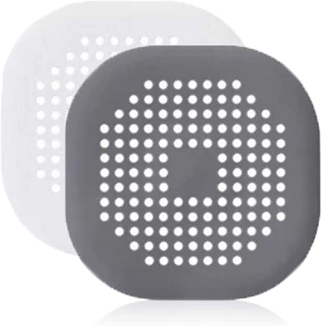 Pieoaoe 2pcs Bathroom Sink Filter, Kitchen Sink Strainer Sewer Drain Strainer Colorful Silicone Bathtub Drain Cover Hair Catcher
