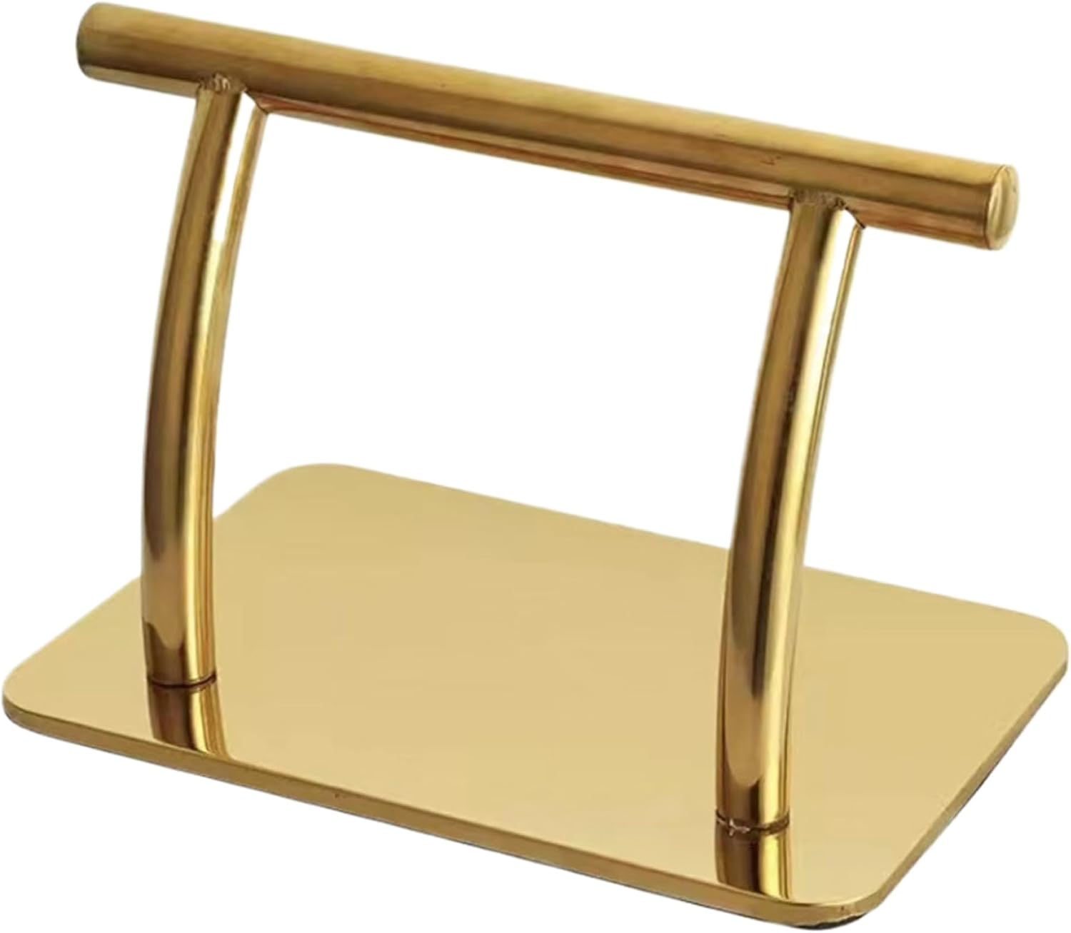 Golden Heavy-Duty Stainless Steel Pedicure Foot Rest for Barber Chair, Supportive Foot Pedal for Hairdressing, Beauty SPA, Nail Massage Salon Chair