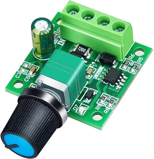 PWM Low Voltage DC Motor Speed Controller 1.8V 3V 5V 6V 12V 2A 24W Adjustable Driver Switch 1Pack