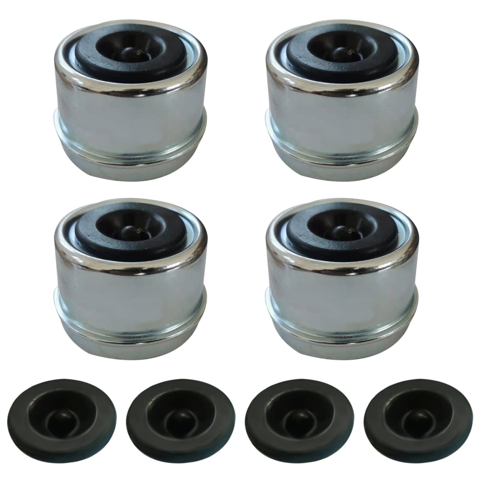 Buy SOKLIT 4 Set Trailer Hub Caps with 4pcs Extra Rubber Plugs