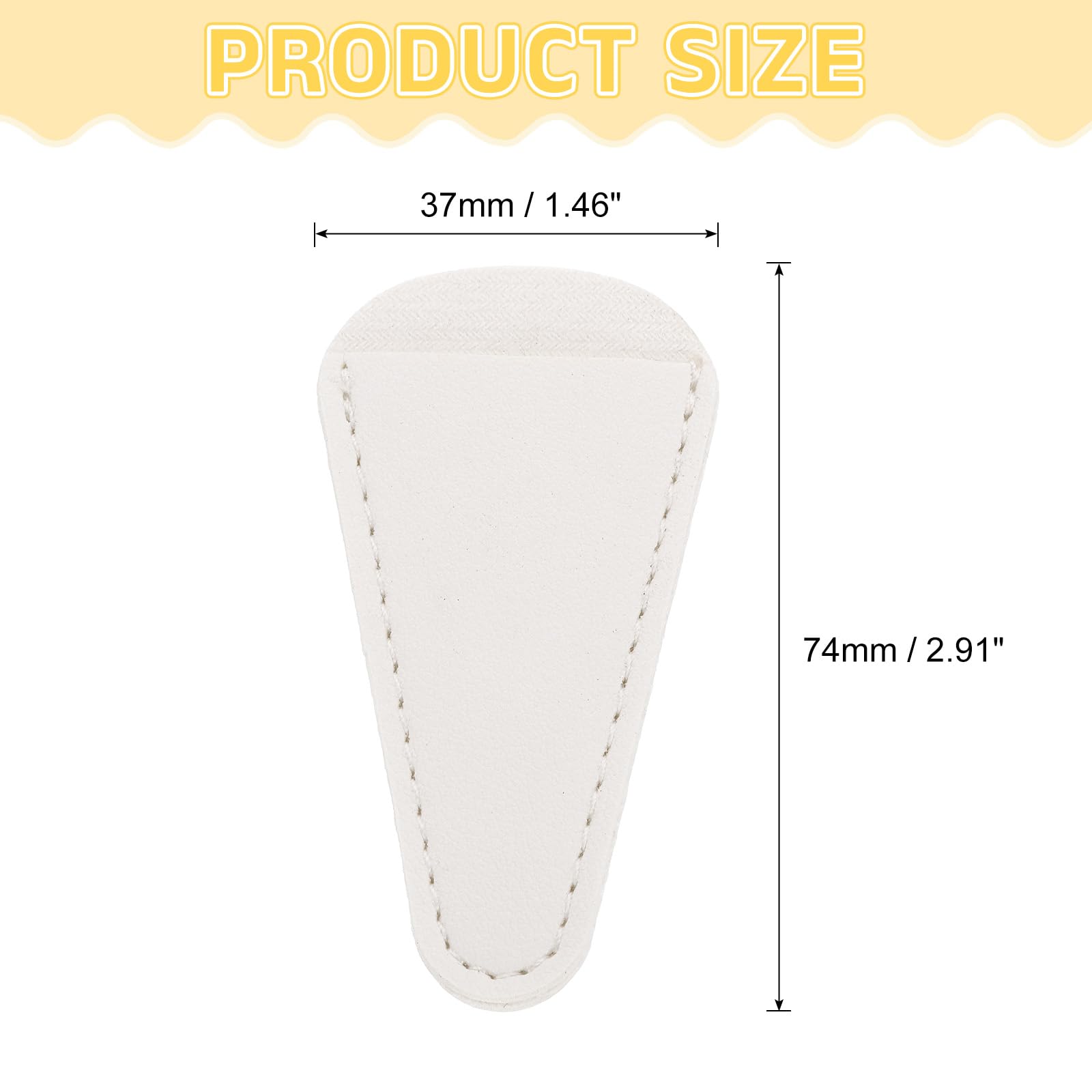 QUARKZMAN 10Pcs Fodere Per Forbici, 2.9" x 1.5" Copri Forbici Protettivo Pelle PU Borsa Portatile Per Raccolta Protezione Strumento Bellezza Per Rifilatura Sopracciglia, Bianco
