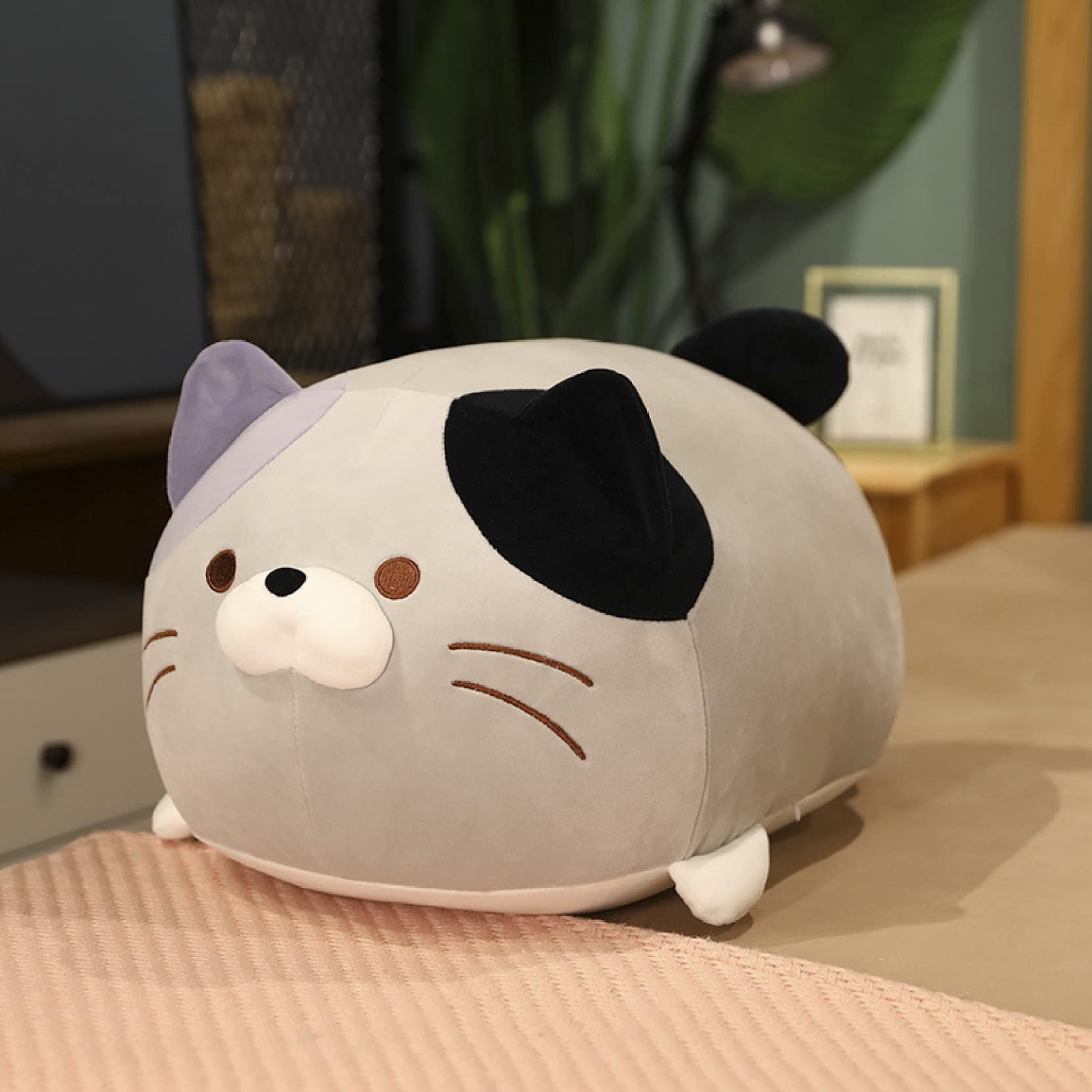 Amazon｜猫 ぬいぐるみ 高級ぬいぐるみ 猫 ネコ ぬいぐるみ グレー 