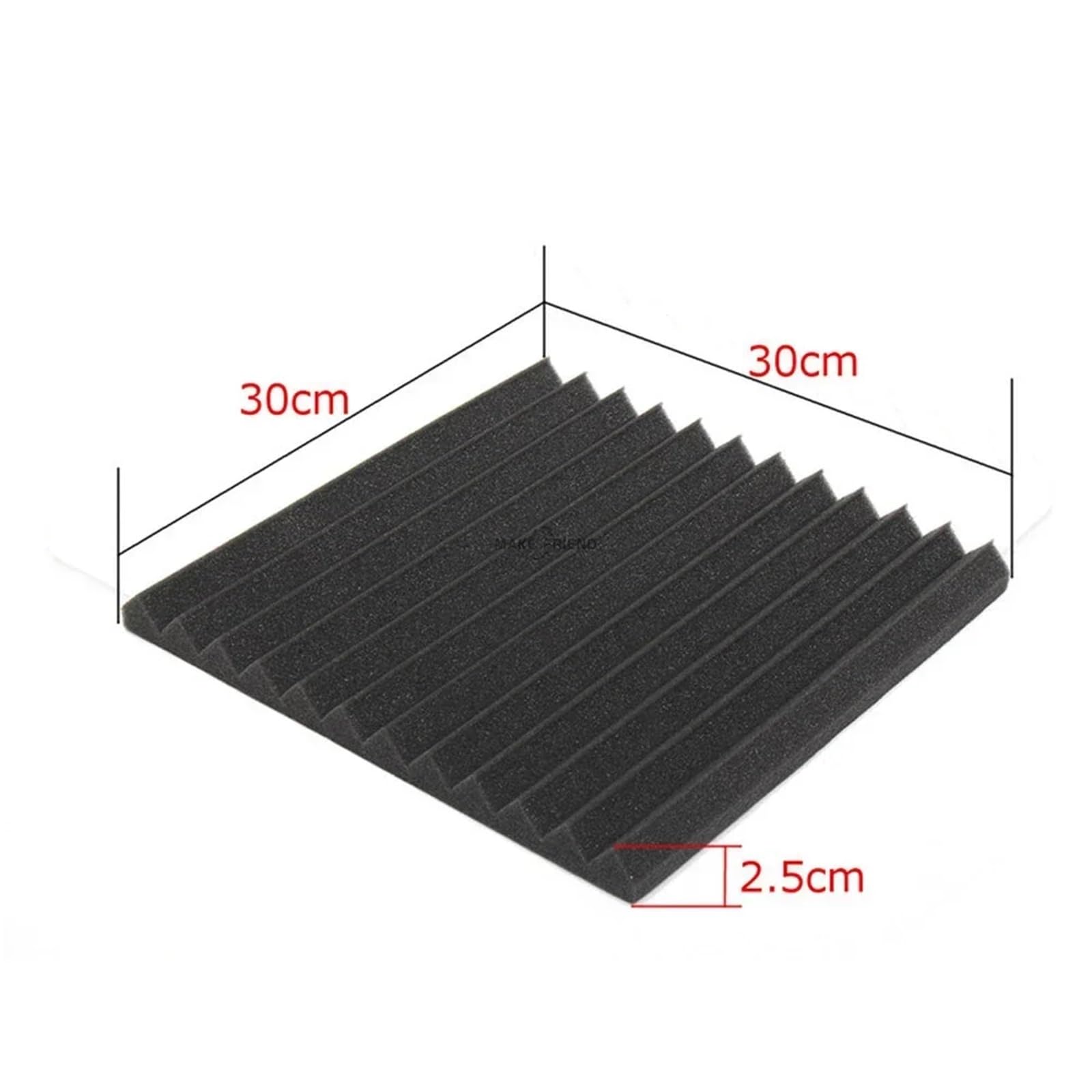 El panel de la insonorización espuma acústica del estudio teja pared tratamiento absorción aislamiento prueba sonido Para amortiguar el sonido(Ordinary Blue)