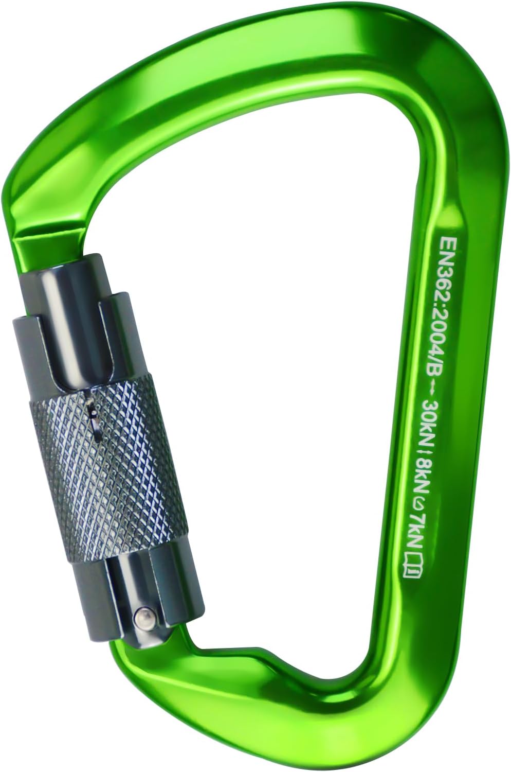 SEPEAK UIAA 30kN Climbing Carabiner Clips, Professional Heavy Duty Twist Locking Carabiners for Climbing,Mountaineering, Rappelling, Camping, Hiking, Swings, Large D Ring Hooks - Image 7