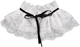 Vintage Victorian Women's Costume Lace Collar Detachable White Collar Fancy Dress Lace Up Collar - Buy now