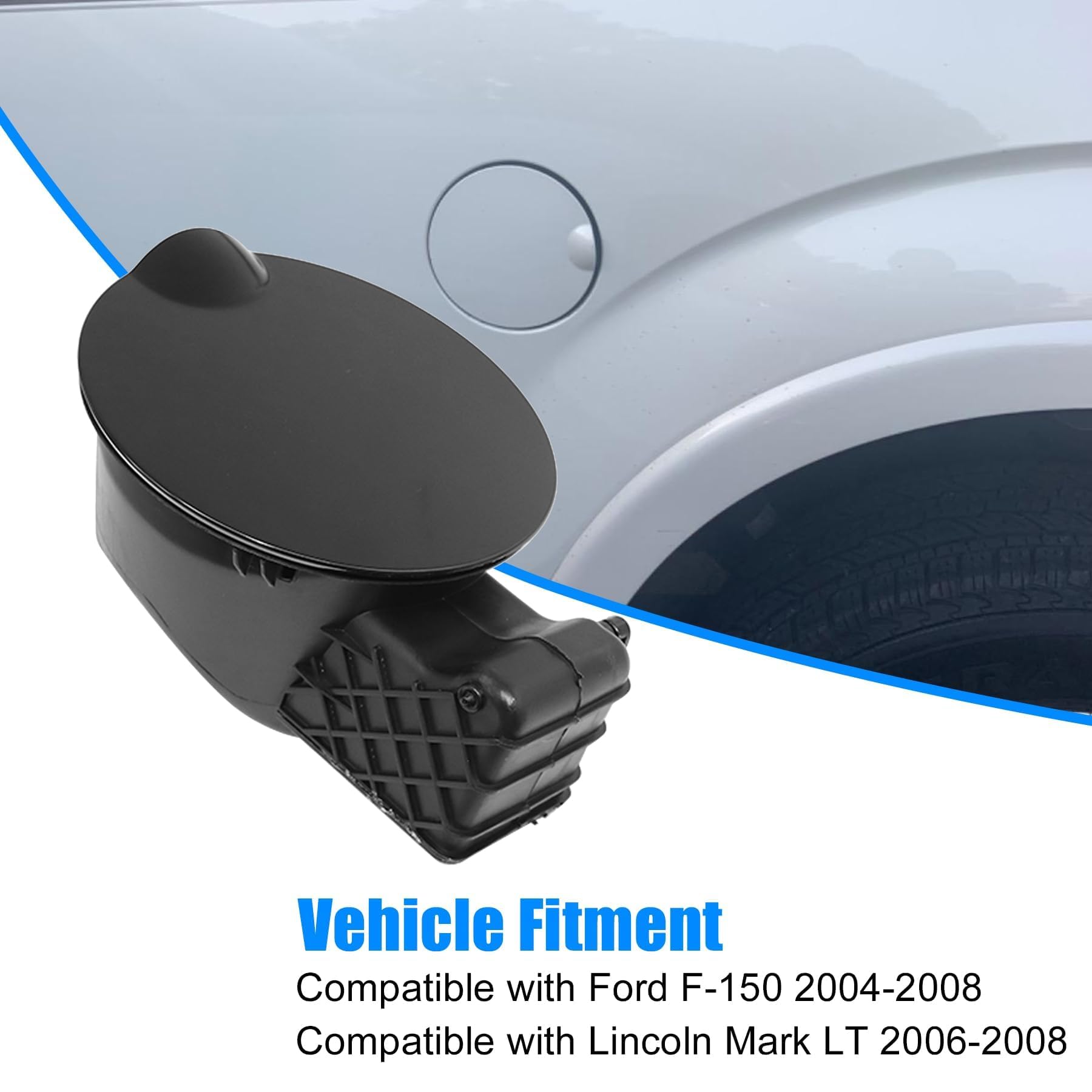 Onegercn Fuel Tank Filler Cap Compatible With Ford Fits For F-150 FLARESIDE 2004-2008 Gas Door Filler Access Cover Replacement 9L34-99405C46 ACW