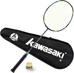 Kawasaki Badminton Raquete profissional grafite Badminton Raquete leve de alta tensão para ataque e defesa-Passion P22 com bolsa de transporte e alça de mão (amarrar)