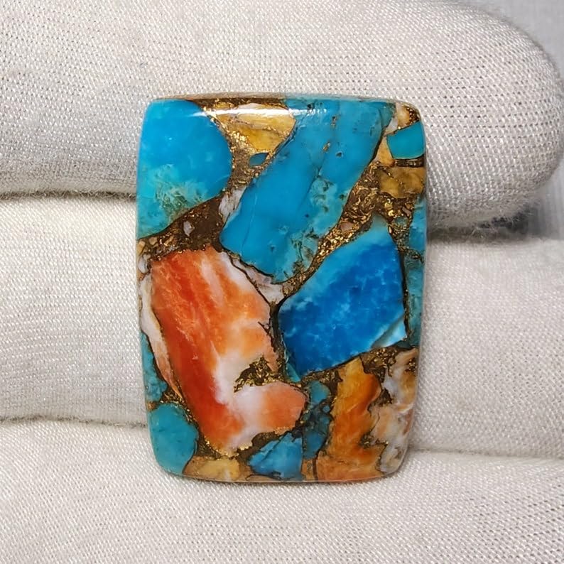 Turquoise naturelle cabochon pour fabriquer un bijou personnalisé - 2