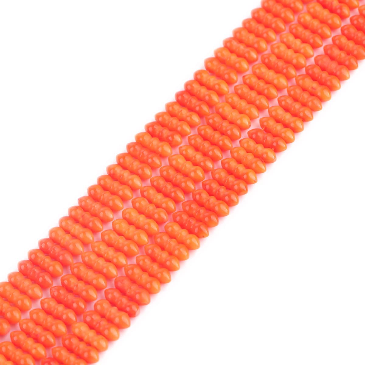 Sweet & Happy Girl's Store 4mmx11mm Gemstone Orange Coral Beads Strand 15 Inch Jewellery Making Beads