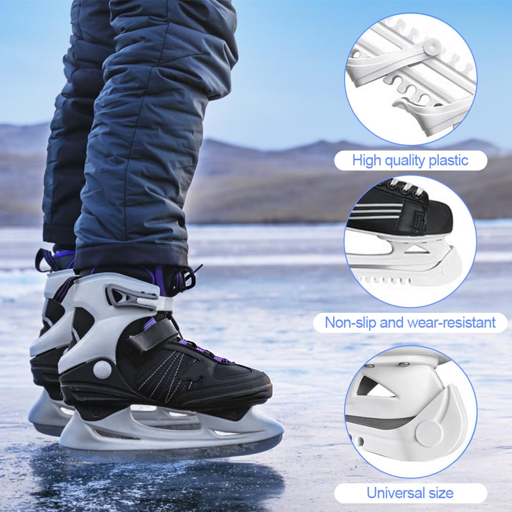 2 Paires De Couverture De Lame De Patin De Hockey Sur Glace En Peluche