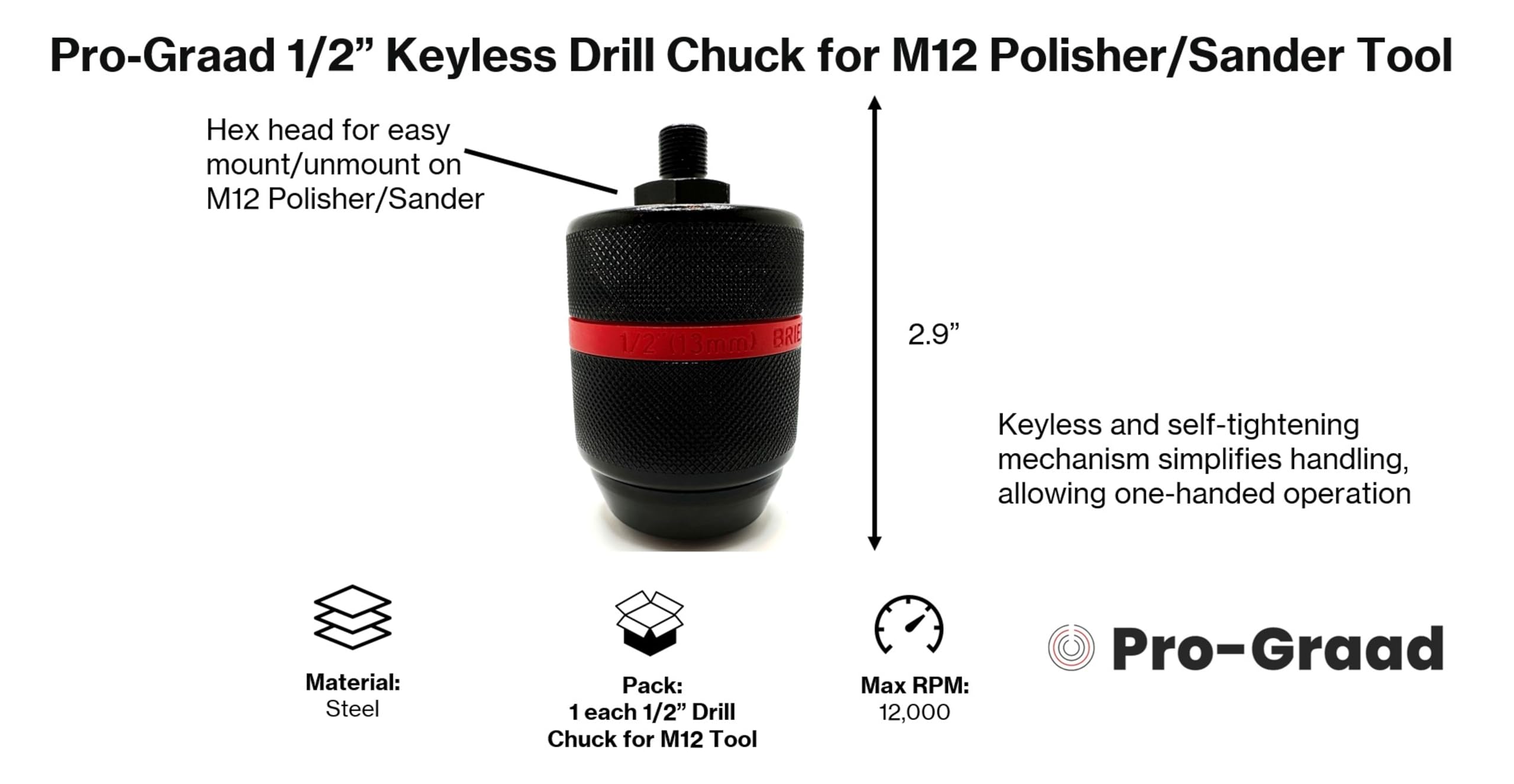 Adapters for M12 Polisher/Sander Tool