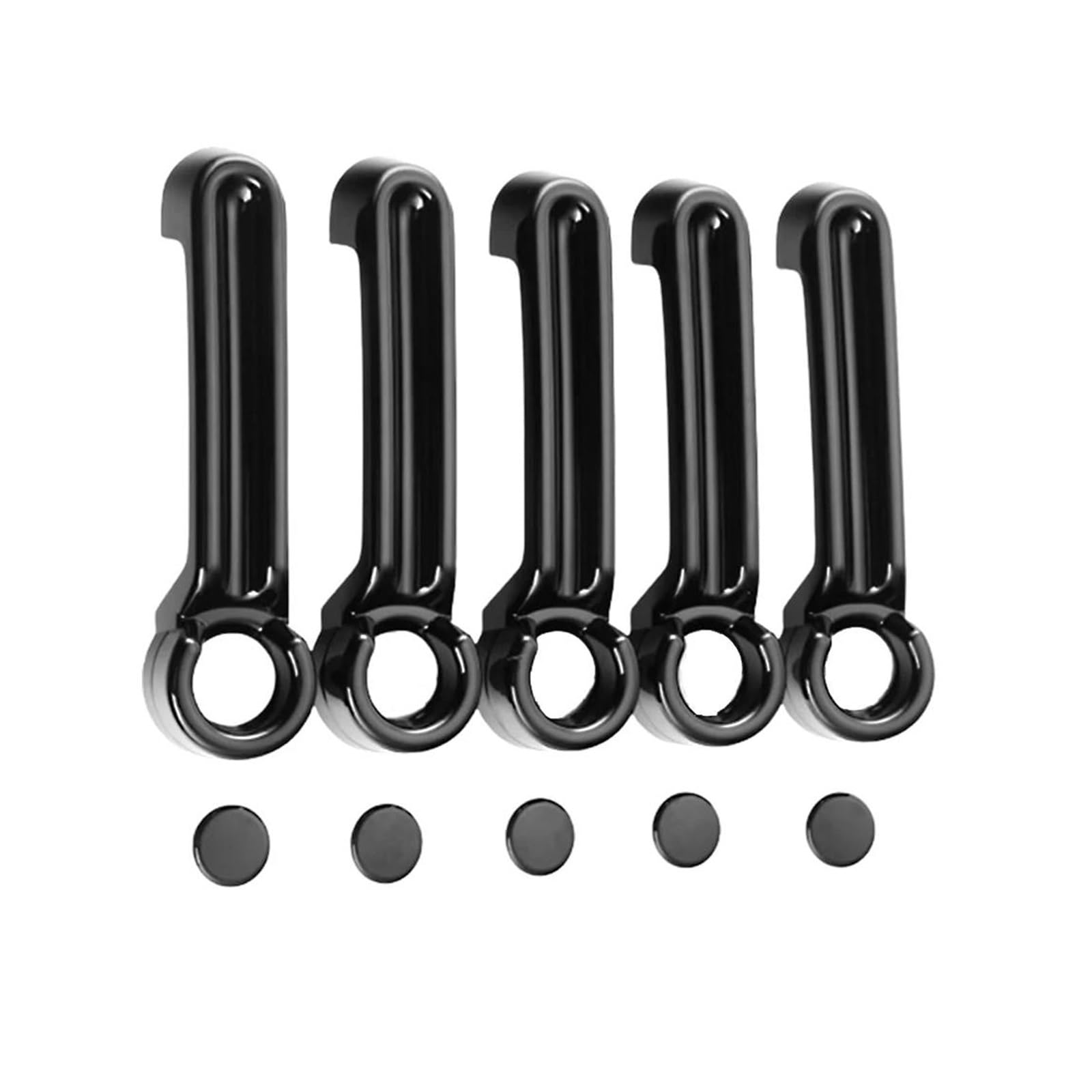 FIXCOR for Jeep for Wrangler JK for JKU 2008 2007-2018 2009Car Door Handle Inserts Cover & Tailgate Handle Cover Kit(Black)