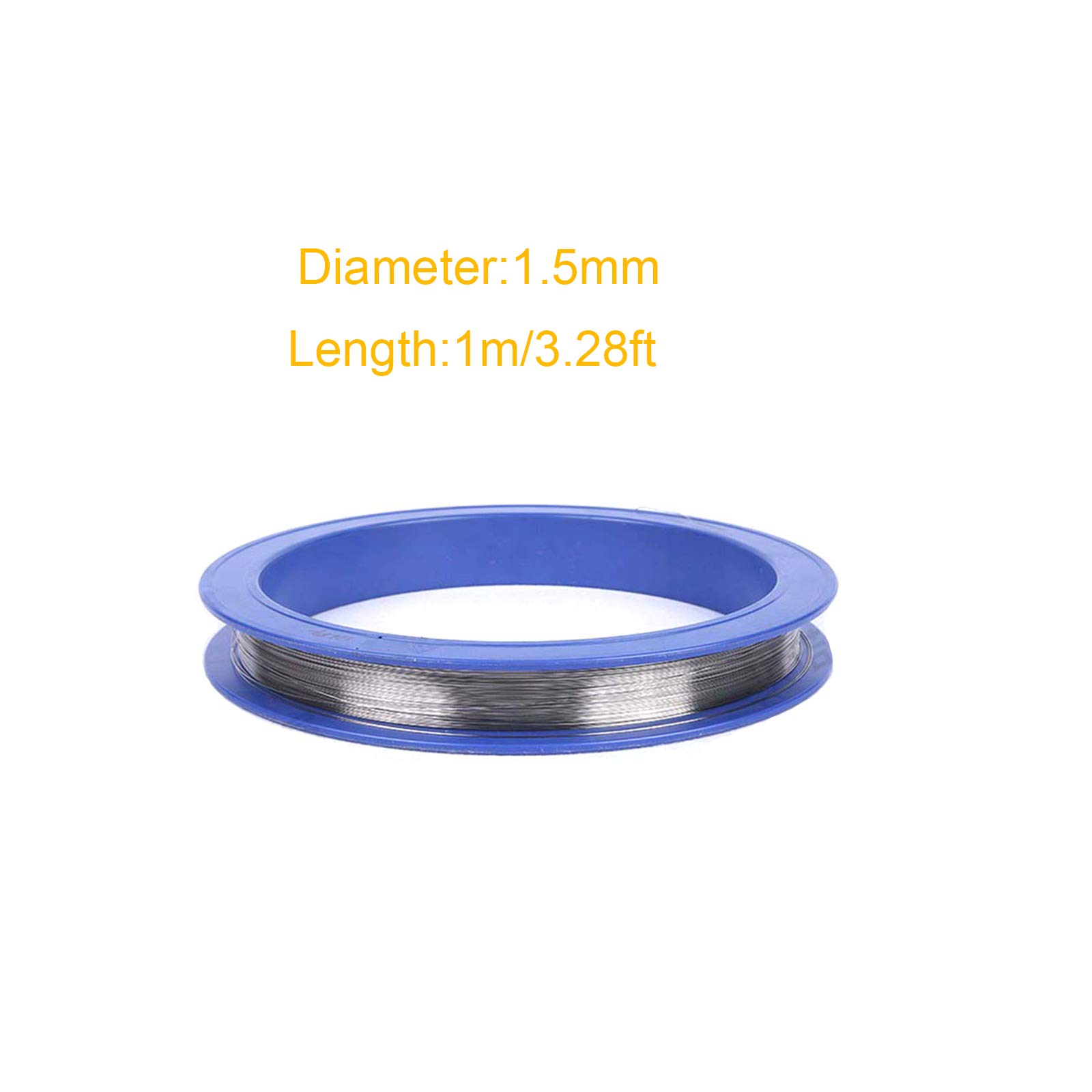 Wolframdraht Reinmetall, Durchmesser 0.4-2 mm, geeignet für elektrische Hochtemperatur-Lichtquellen, Länge 1m/3.28 Fuß, Durchmesser (1.5mm)