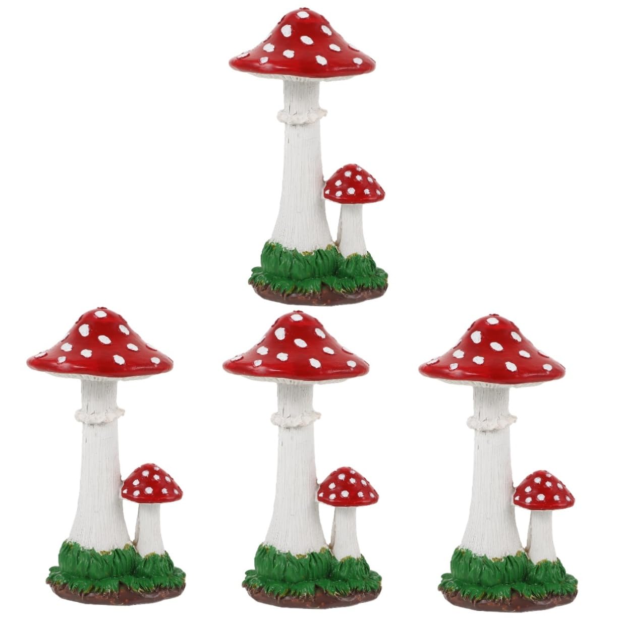 SHINEOFI 4stücke Mushroom Ornament Gartenfigur Resin Pilzskulptur Für Garten Terrasse Und Zuhause Dekoration Für Feiertage Und Sammler
