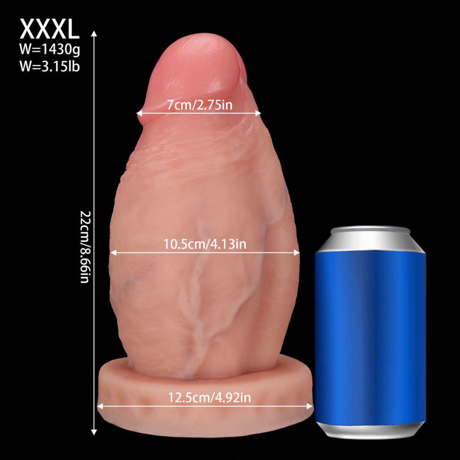 Material de Silicona Suave Finamente Elaborado Disponible en Varios Tamaños,B-XXXL