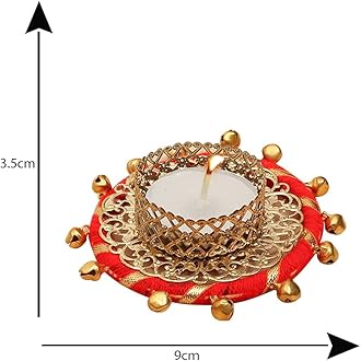 ARCHIES Decorative Pack of 5 Multicolour Tealight Candle Holders for Home Decor, Office Use, Diwali, Pooja, Wedding, Festival, Theme Decoration234