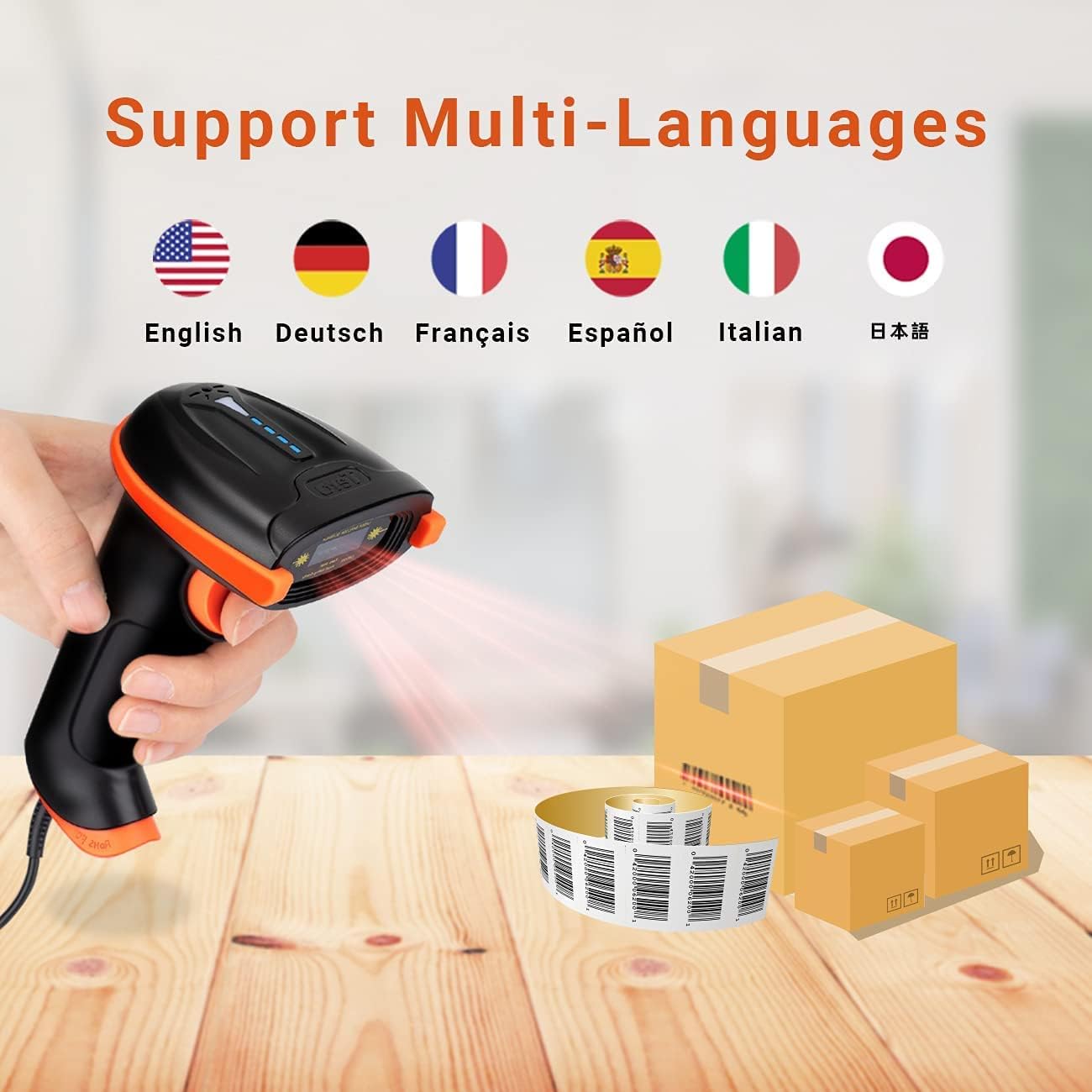 Tera L5100Y Barcode Scanner supporting multiple languages