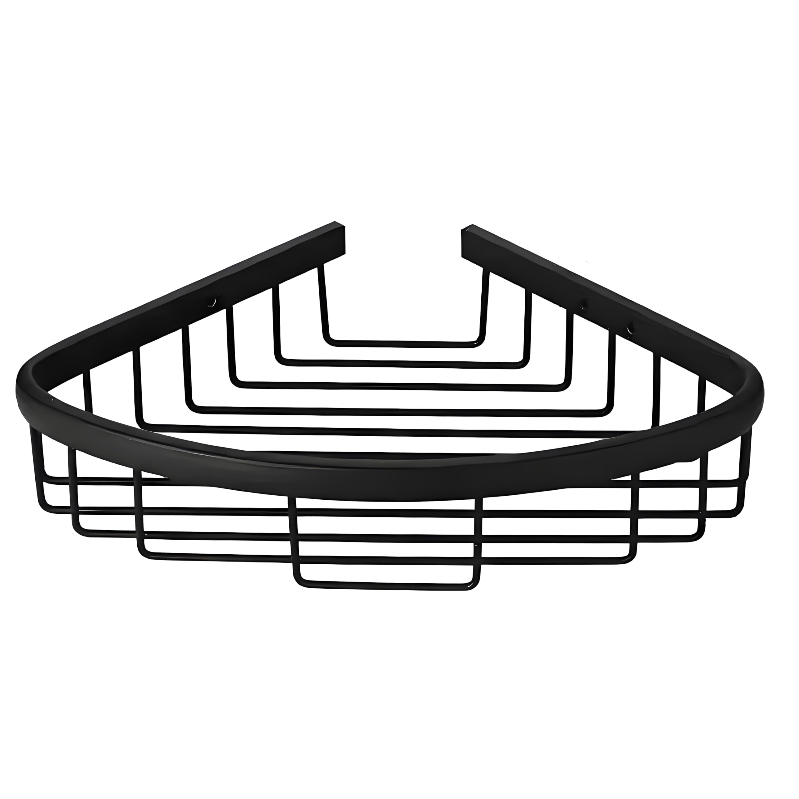 Criativo live 304 Stainless Steel Shower Caddy Corner Basket Shelf Bathroom Organizer Wall Mounted Storage Matte Black Plated