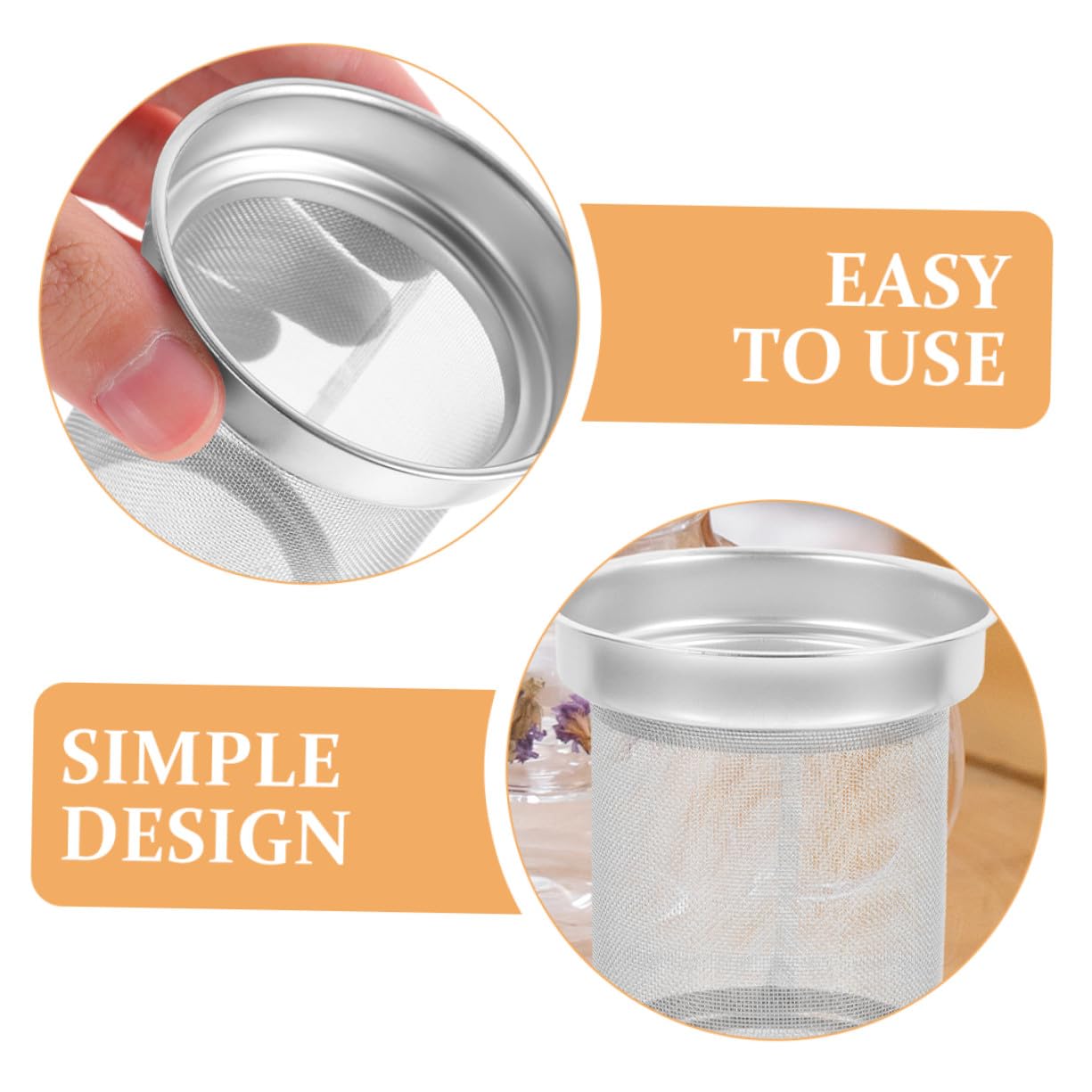 INOOMP Filtre à Thé Inox avec Maille Fine pour Théière Passoire Pratique pour Lâches et Infusions Accessoire Thé Maison et Bureau
