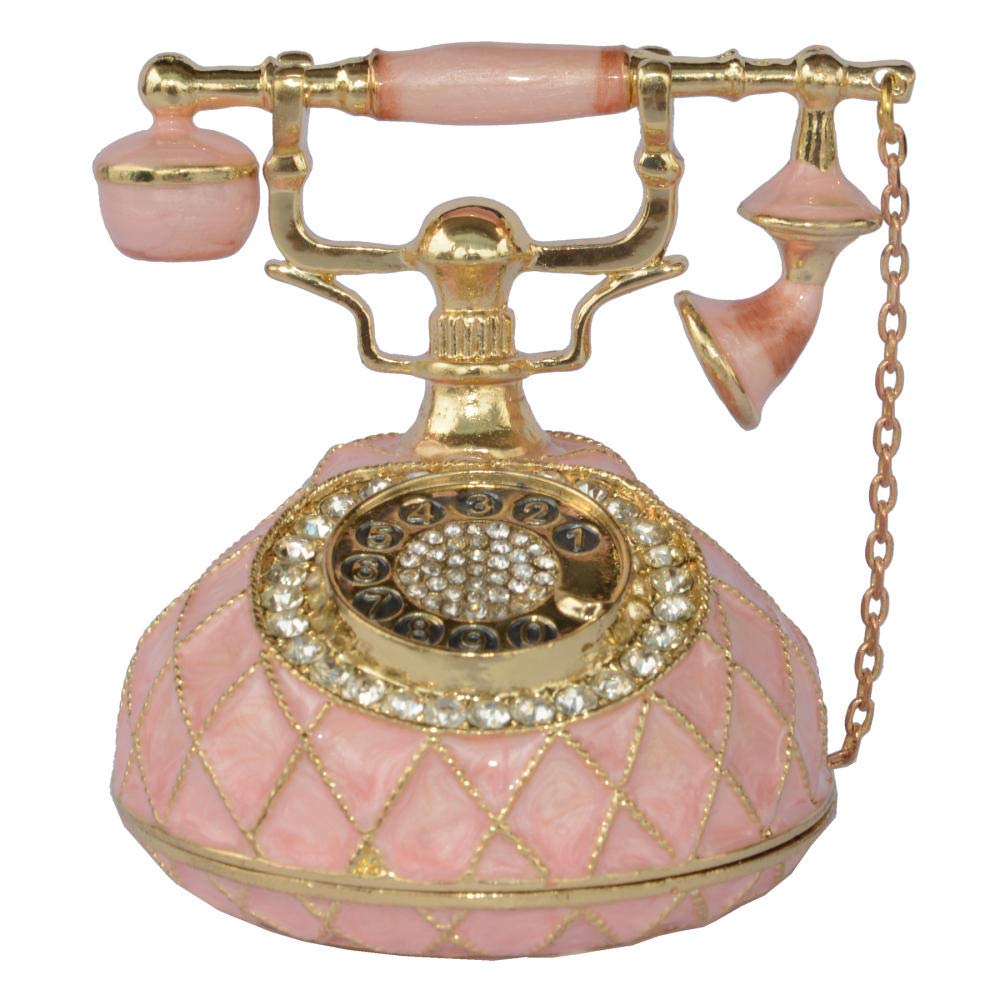 Statua moderna - Decorazione astratta per la casa e da tavolo per soggiorno, camera da letto, bagno, ufficio, scaffale, sculture, statue, ornamenti, statuette da collezione, rosa antico telefono