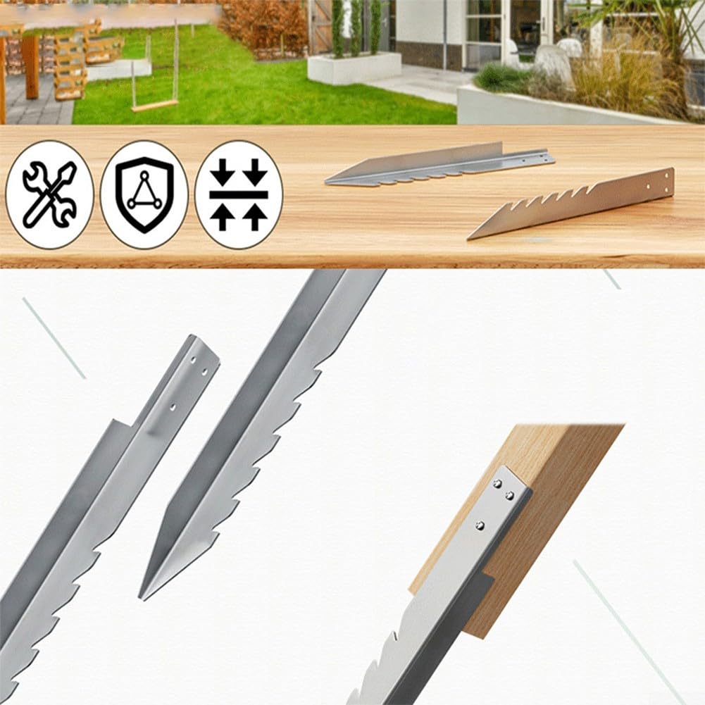 4 anclajes de tierra para columpios y estructuras de juego de acero galvanizado resistente para estabilidad