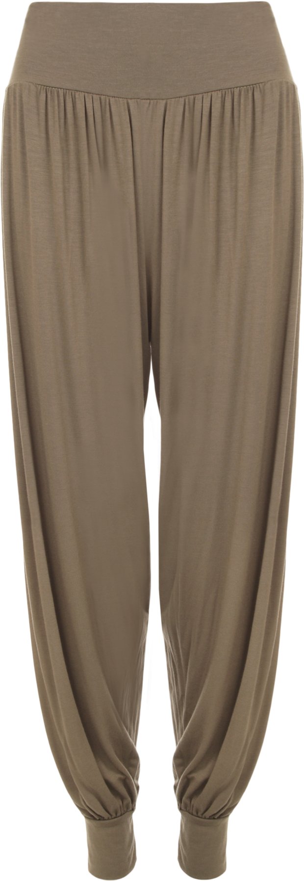 Wearall Women's Mocha Plus Size Harem Trousers Full Leggings Stretch Pants - 24/26