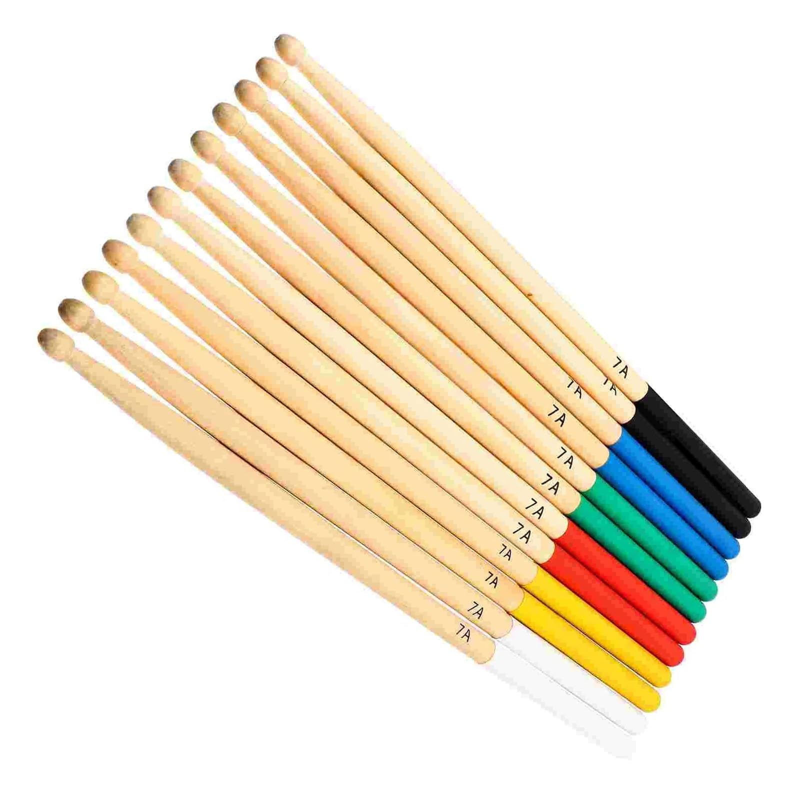 6 Paar Drumsticks Pack 7A Drumsticks Aus Ahornholz Drumsticks Aus Holz Für Das Spielen Von Schlagzeugern Trommelstöcke für Anfänger