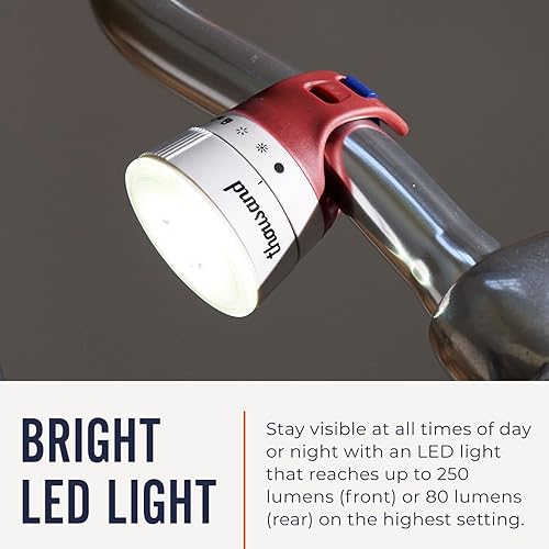 Miniatura 3 de Thousand Traveler - Luz magnética para bicicleta, luz LED recargable de alto lúmenes para bicicleta y bicicleta eléctrica, accesorio de seguridad