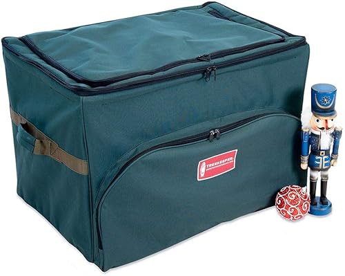 Caja de almacenamiento de adornos de Navidad verde con divisores - Organizador de adornos de lujo - (Capacidad para 72 adornos de hasta 4 pulgadas disponible en Yaxa Colombia